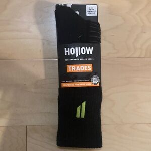 Hollow Trades Performance Alpaca Socks - Black Midweight